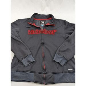 KIDROBOT RED Jacket ZIP UP LIMITED EDITION SIZE MEDIUM Black FLAW
